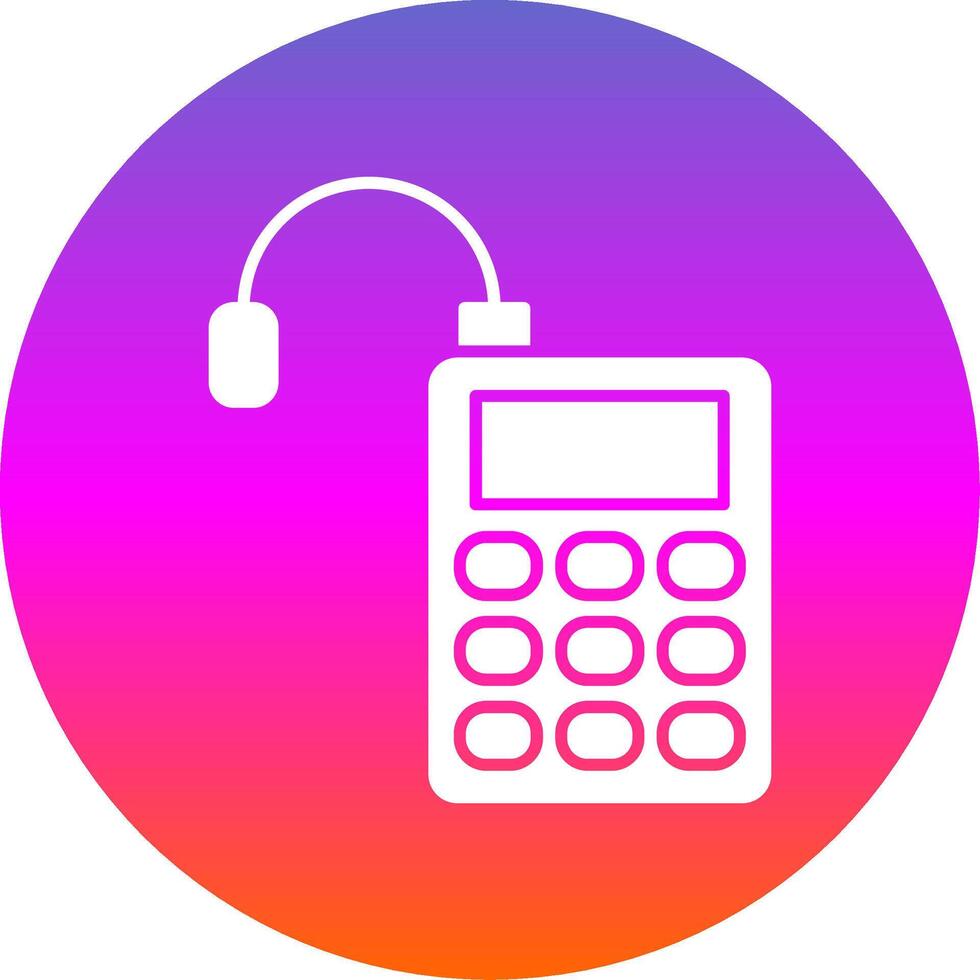 Microphone Glyph Gradient Circle Icon vector
