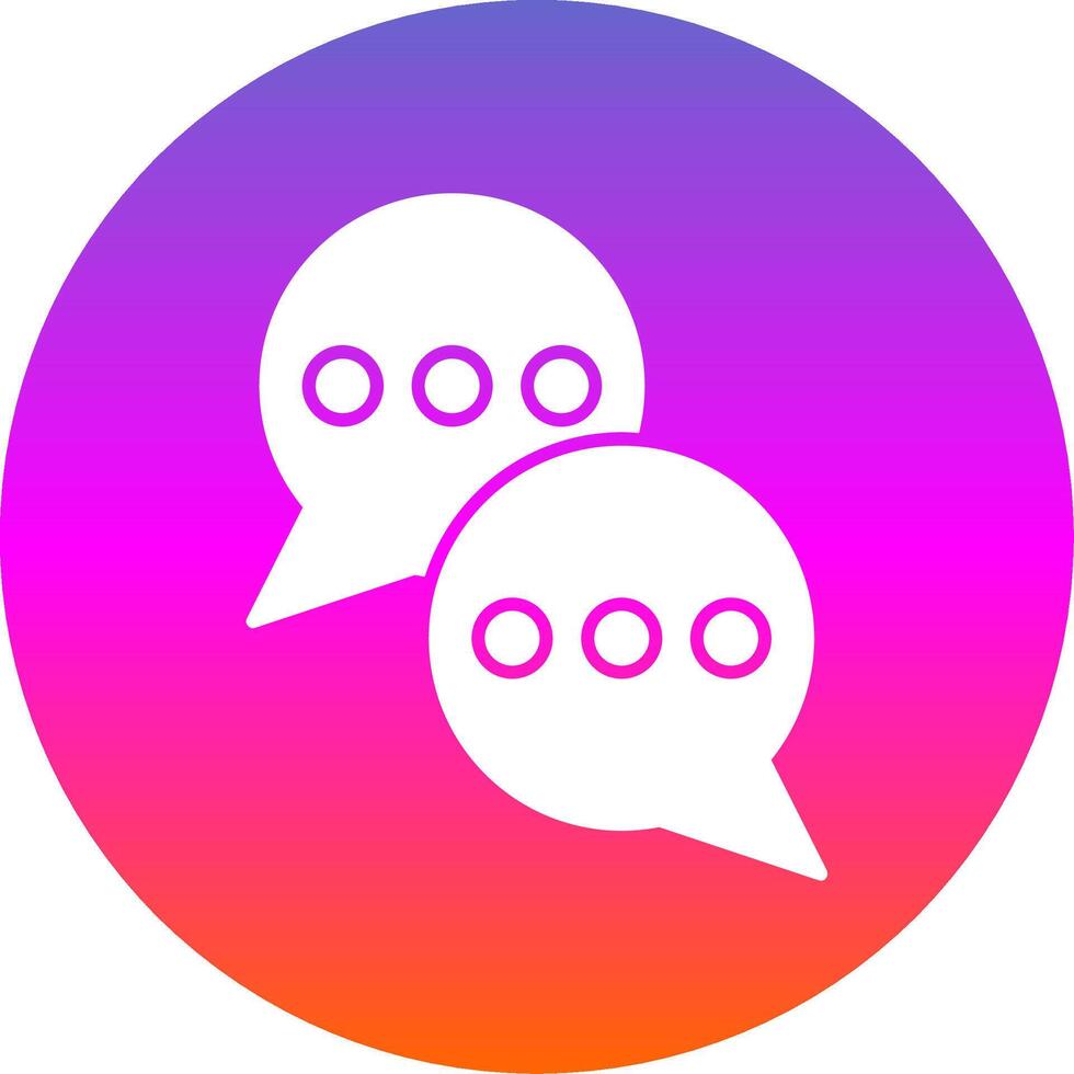 Messages Glyph Gradient Circle Icon vector