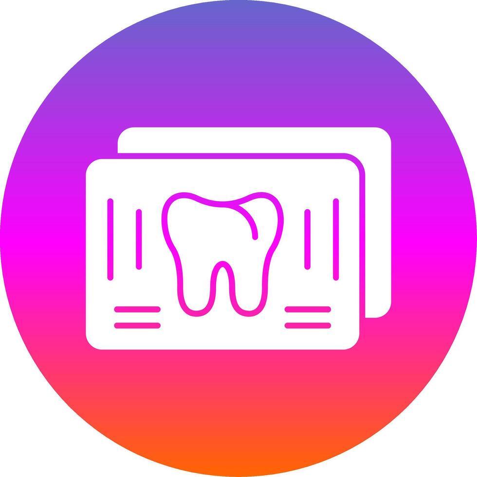 X Ray Glyph Gradient Circle Icon vector