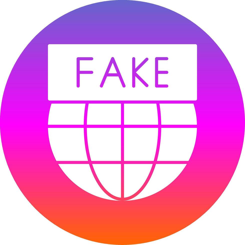 Fake News Glyph Gradient Circle Icon vector