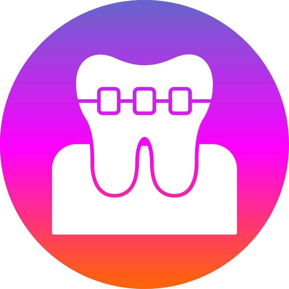 Braces Glyph Gradient Circle Icon vector