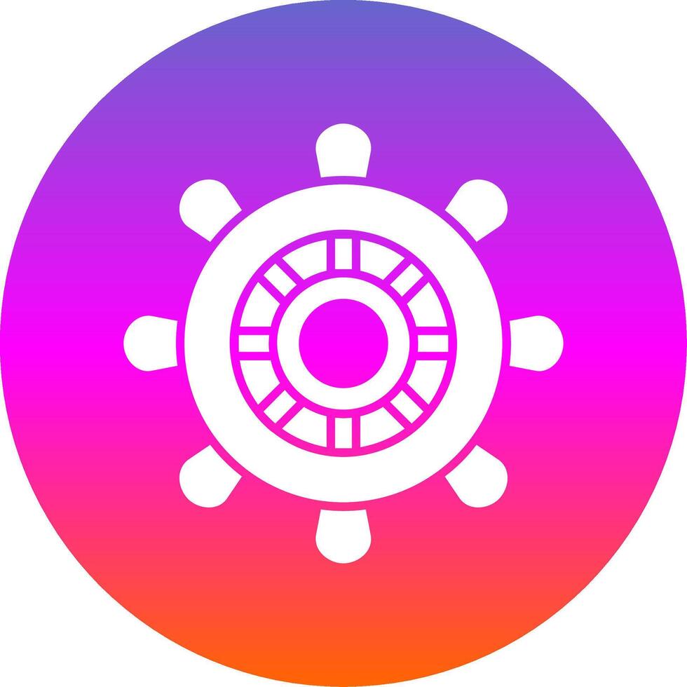 Helm Glyph Gradient Circle Icon vector