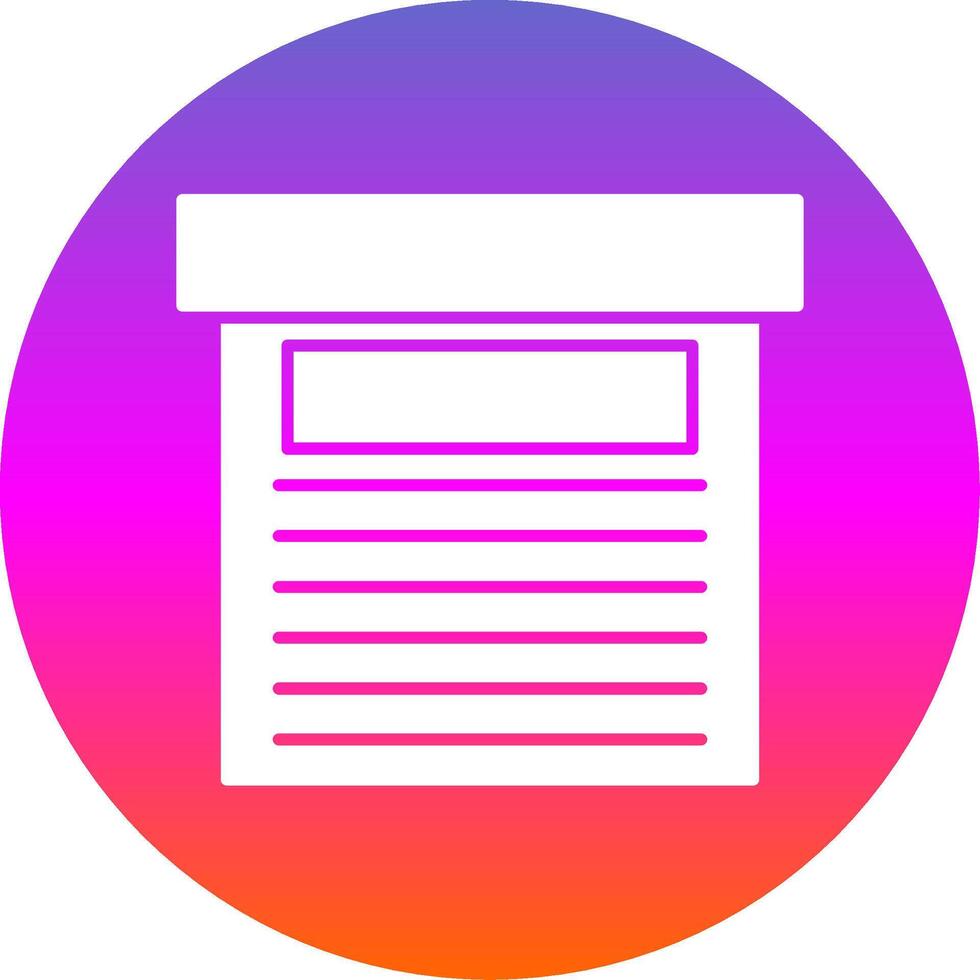 Storage Box Glyph Gradient Circle Icon vector