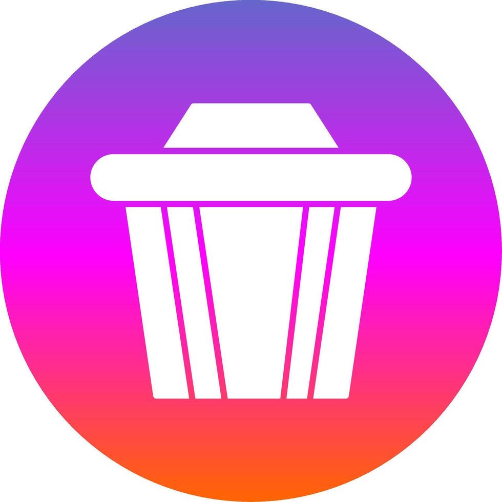 Recycle Bin Glyph Gradient Circle Icon vector