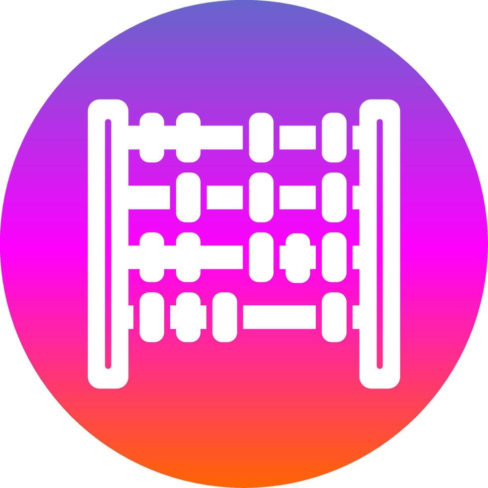 Abacus Glyph Gradient Circle Icon vector