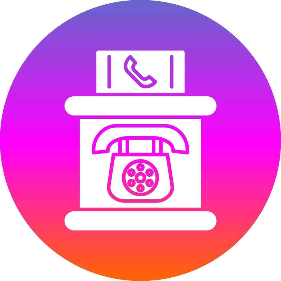 Telephone Booth Glyph Gradient Circle Icon vector