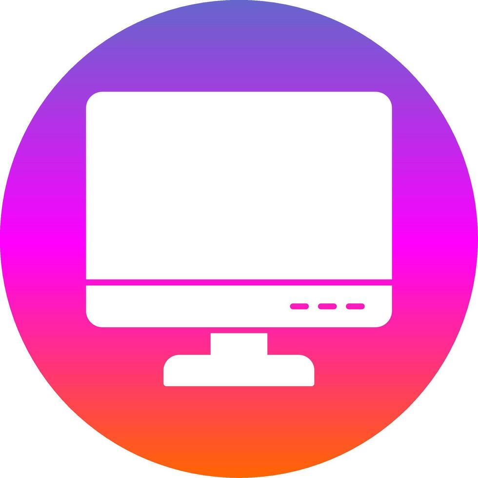 Computer Glyph Gradient Circle Icon vector