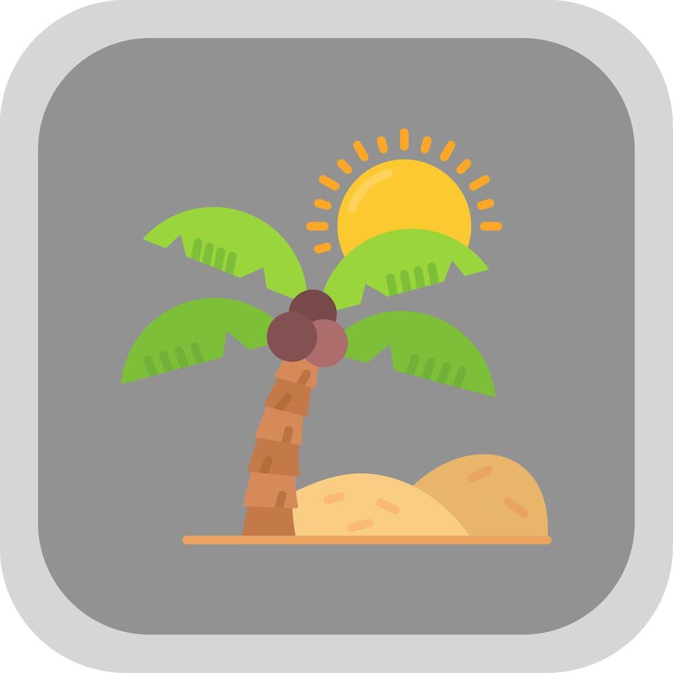 Oasis Flat Round Corner Icon vector