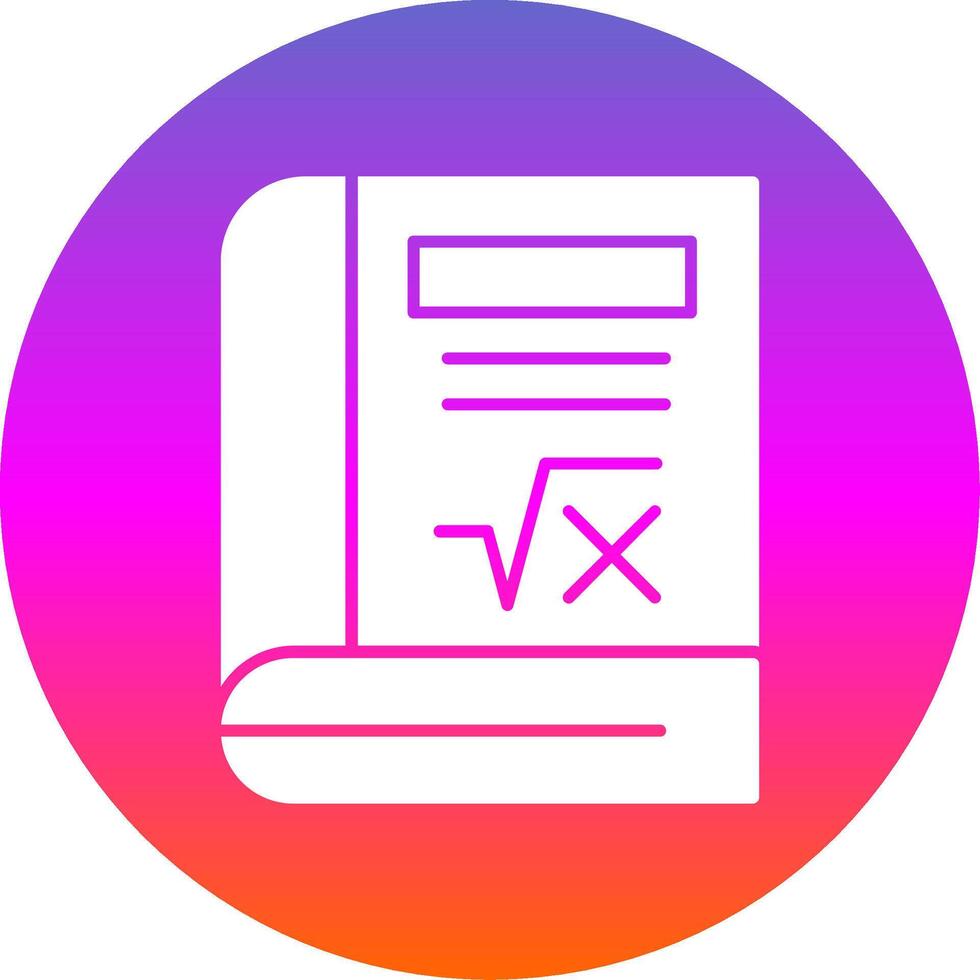 Book Glyph Gradient Circle Icon vector