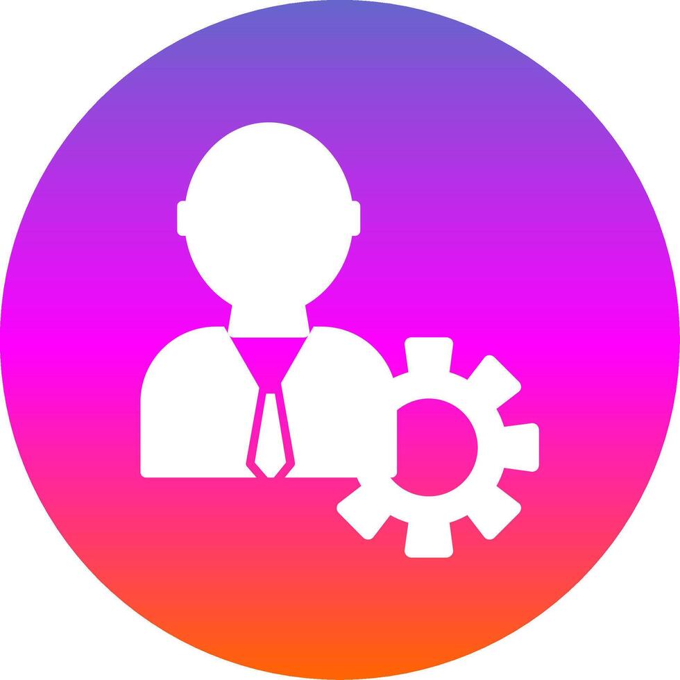 Administrator Glyph Gradient Circle Icon vector