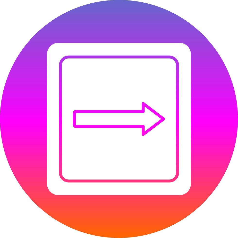 Right Glyph Gradient Circle Icon vector