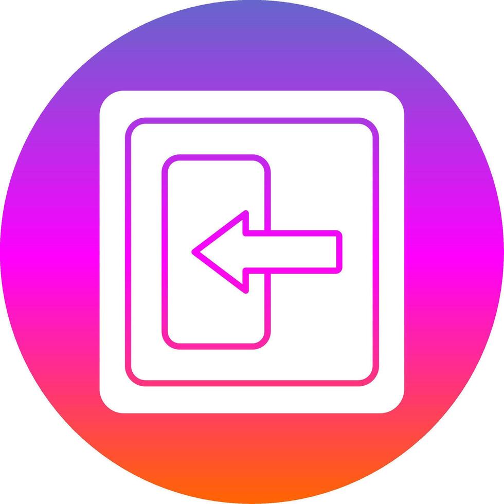 Log In Glyph Gradient Circle Icon vector