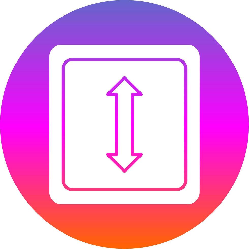 Double Arrow Glyph Gradient Circle Icon vector