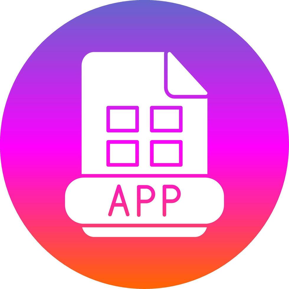 App Glyph Gradient Circle Icon vector