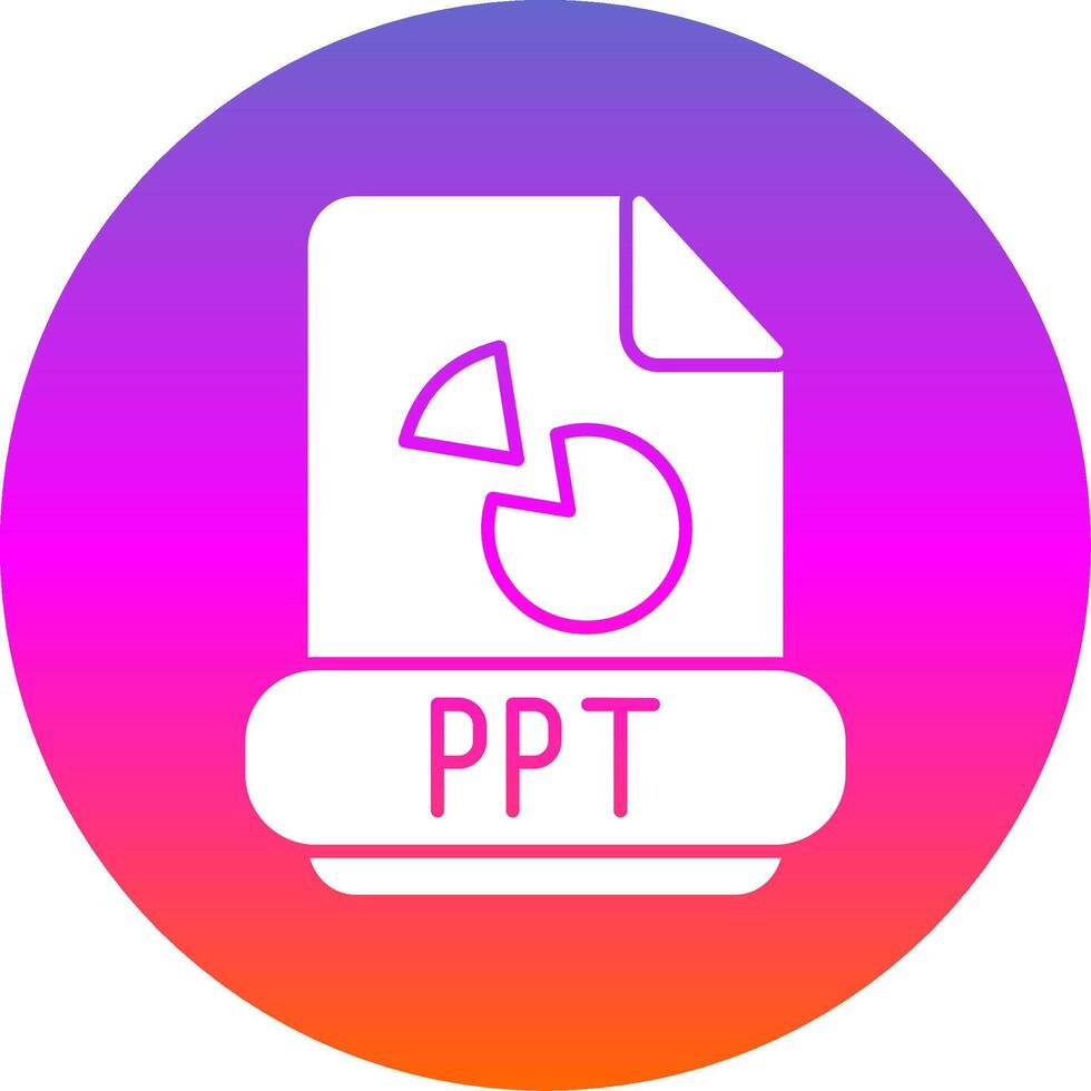 Ppt Glyph Gradient Circle Icon vector