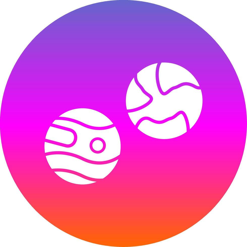 Planets Glyph Gradient Circle Icon vector