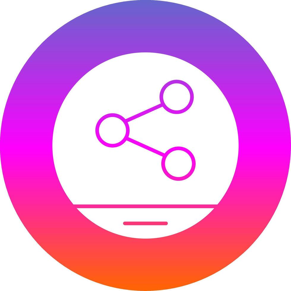 Share Glyph Gradient Circle Icon vector
