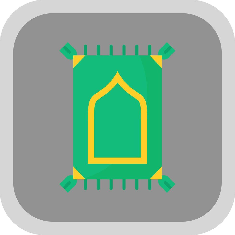Prayer mate Flat Round Corner Icon vector