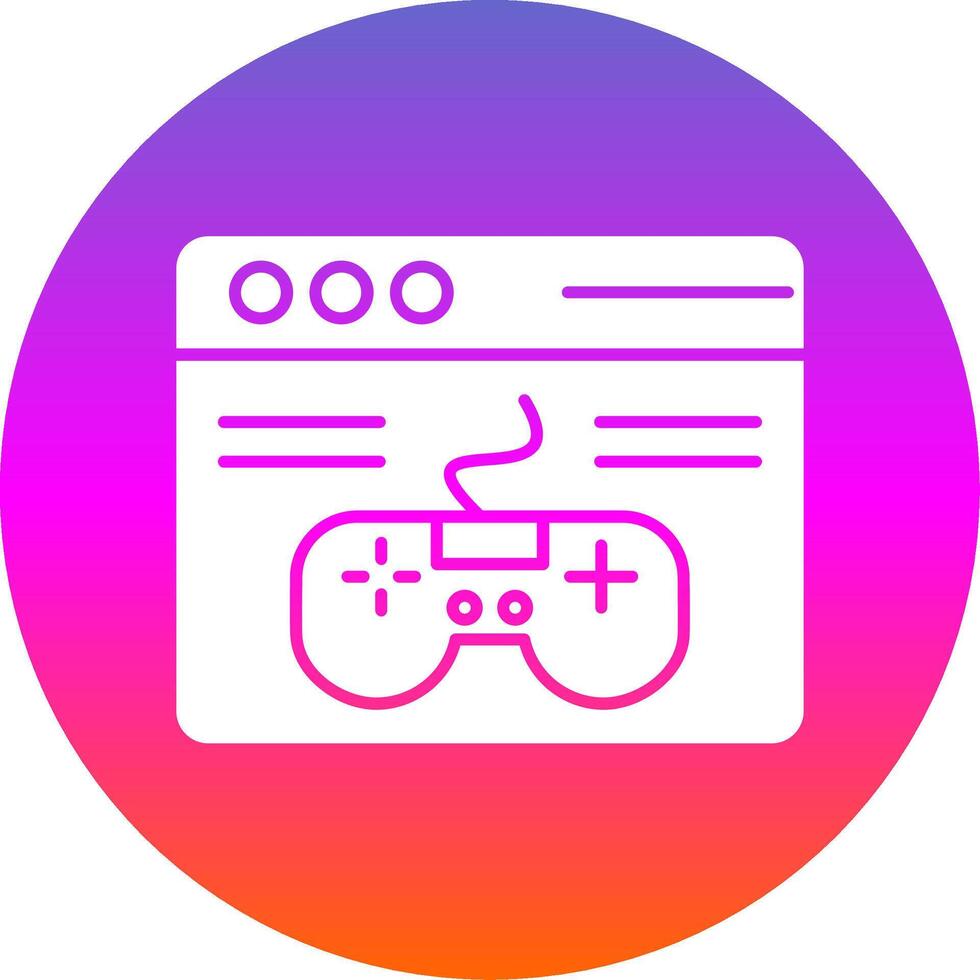 Videogame Glyph Gradient Circle Icon vector