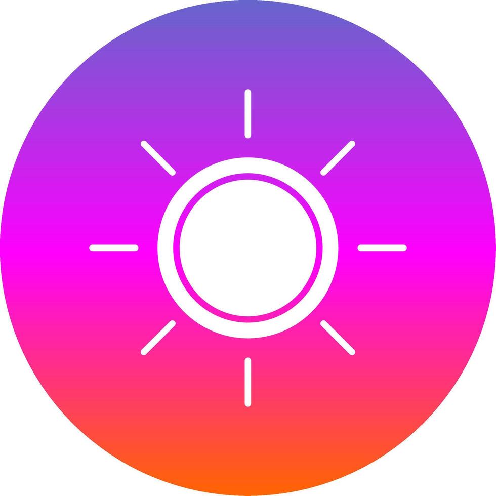 Sunny Glyph Gradient Circle Icon vector