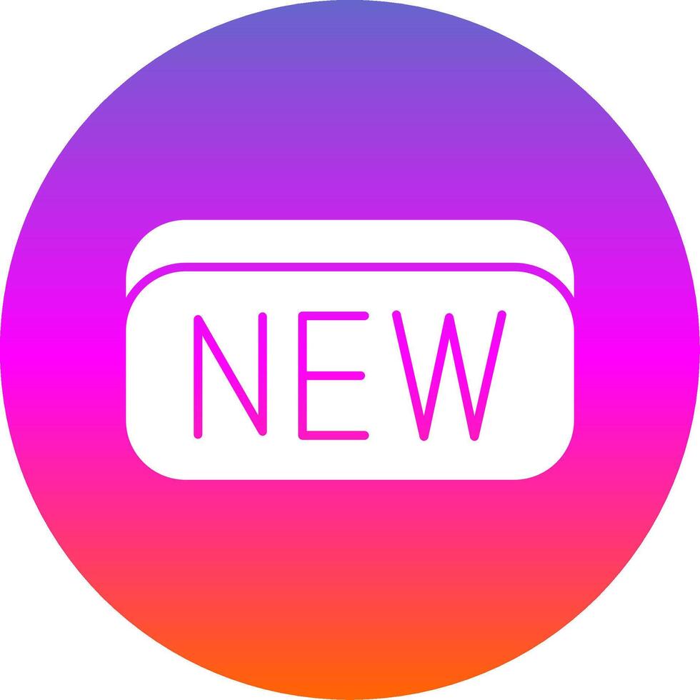New Card Glyph Gradient Circle Icon vector