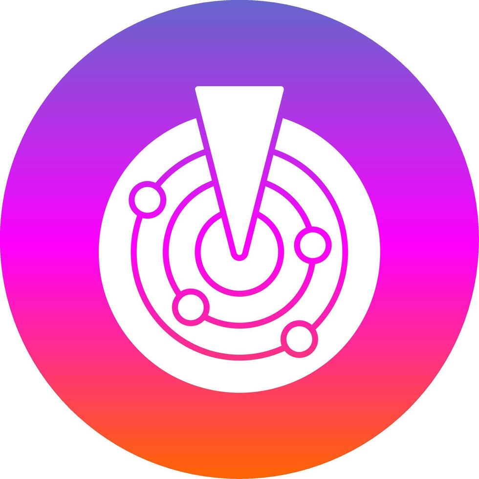 Radar Glyph Gradient Circle Icon vector