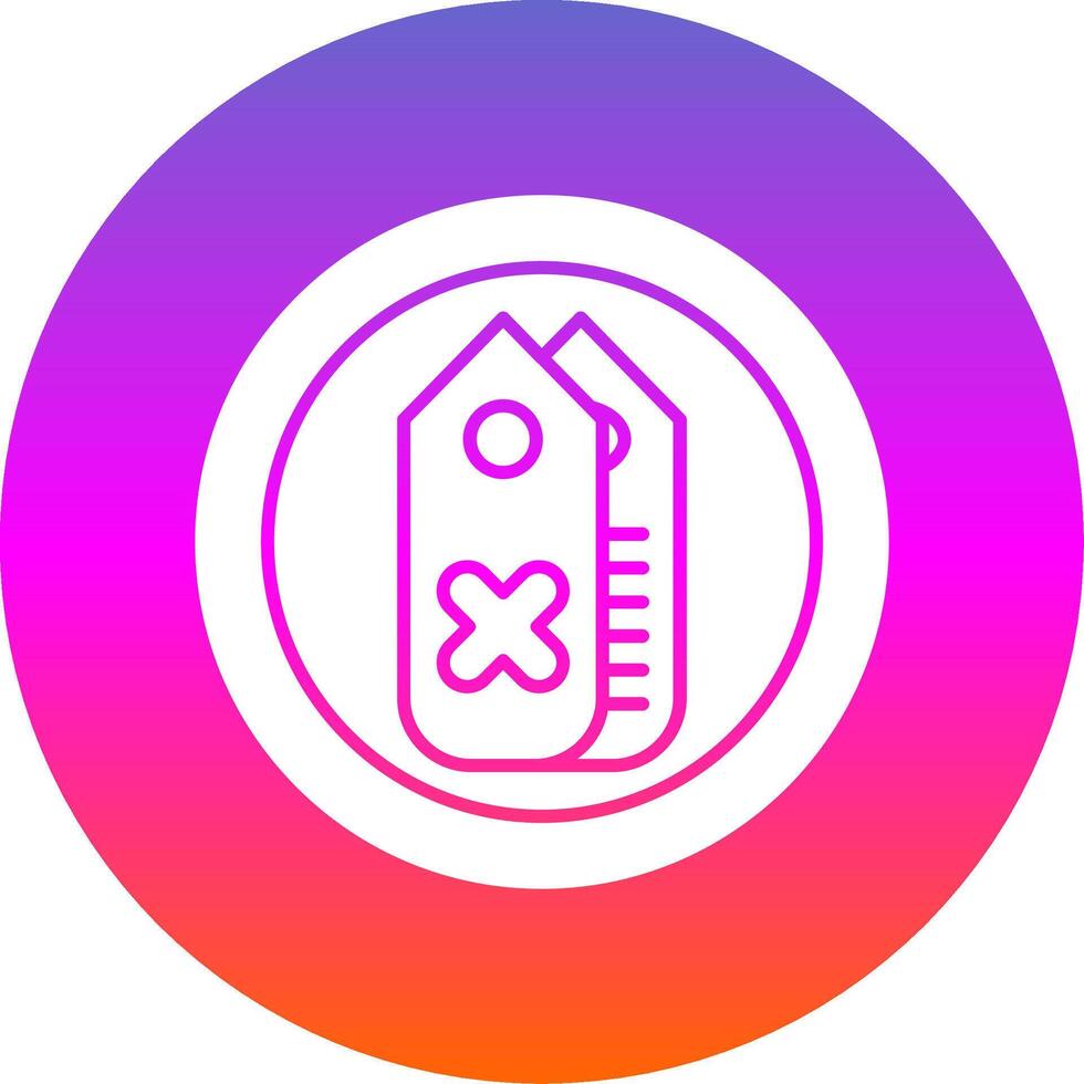 Tag Glyph Gradient Circle Icon vector