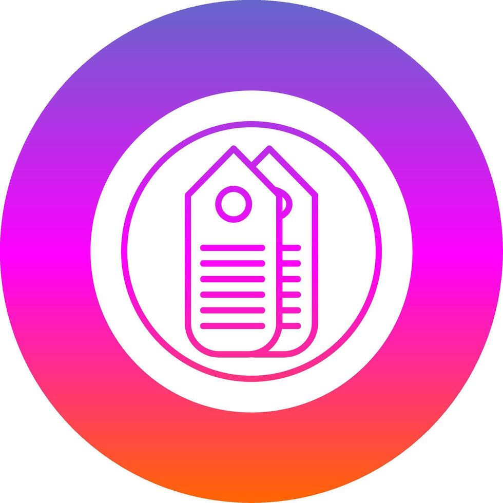 Tag Glyph Gradient Circle Icon vector