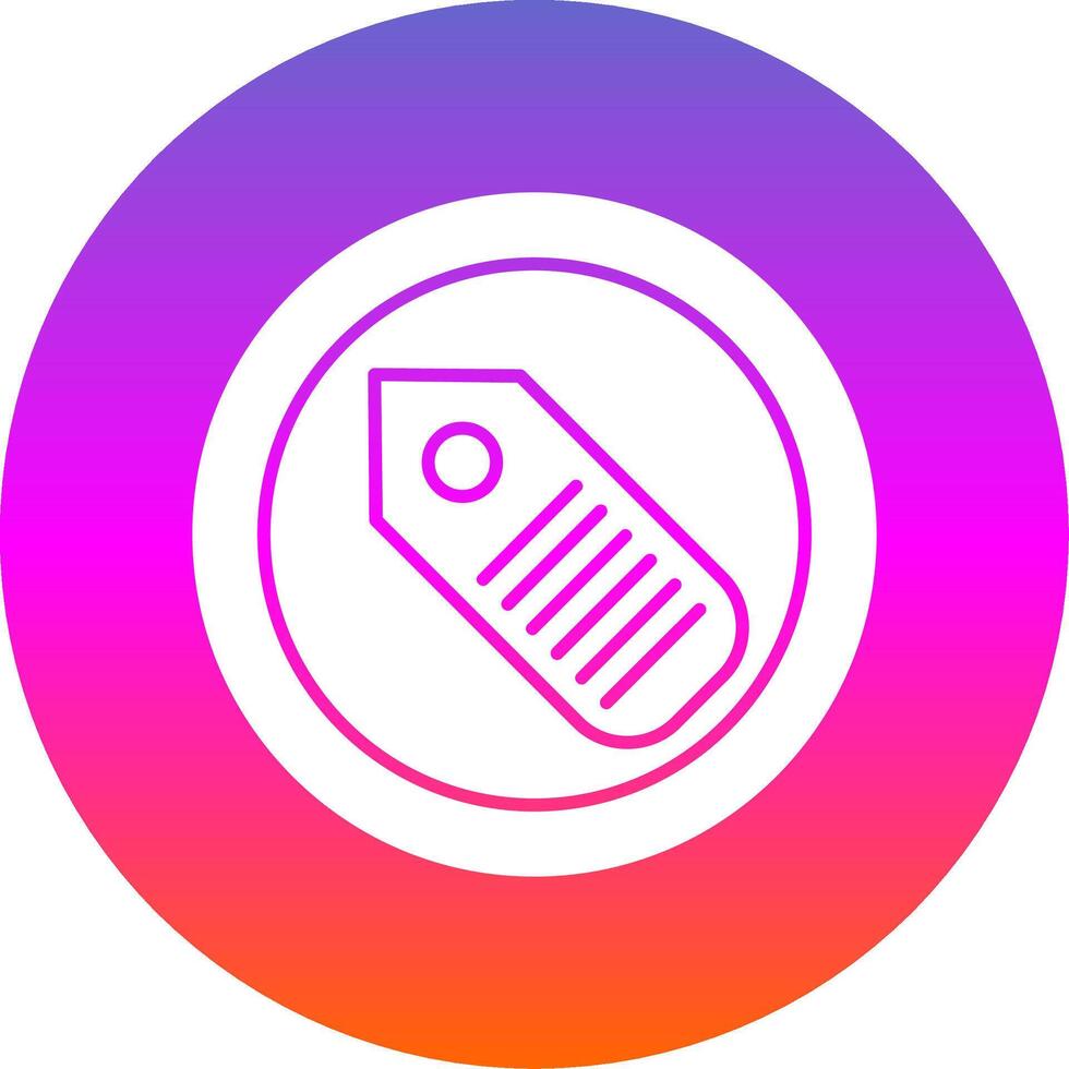 Tag Glyph Gradient Circle Icon vector