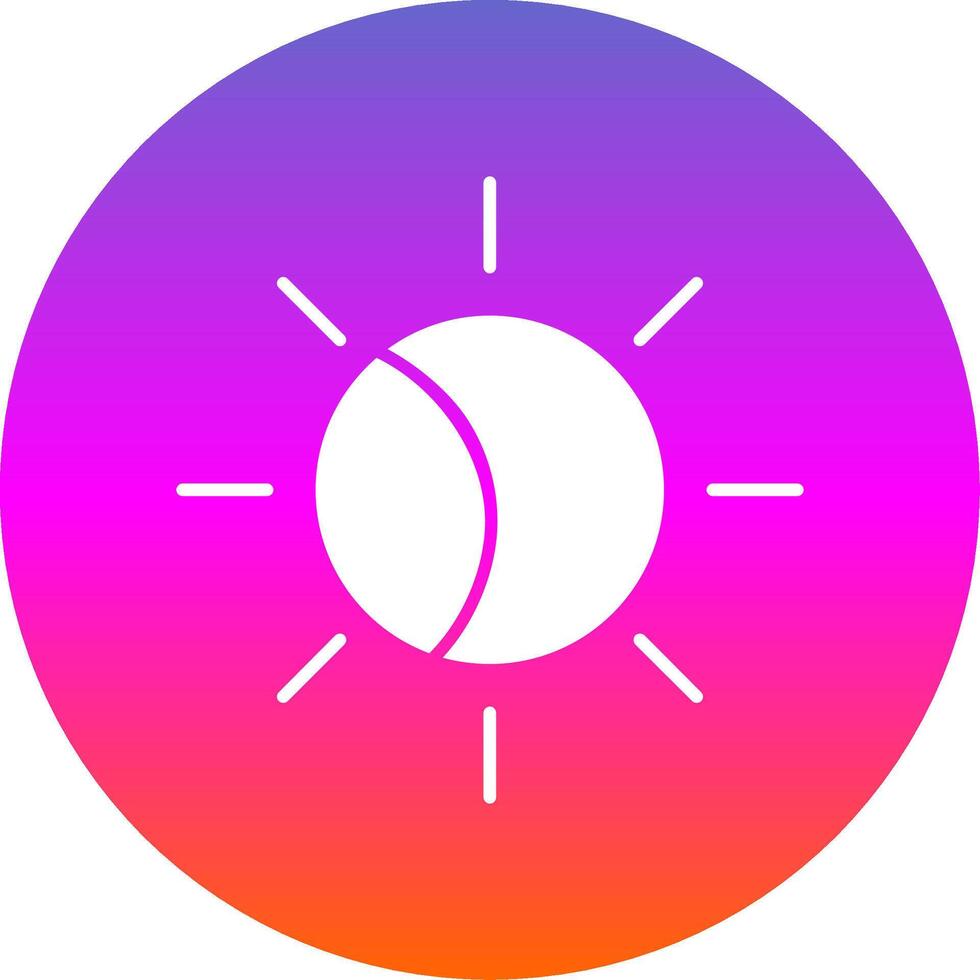 eclipse glifo degradado circulo icono vector