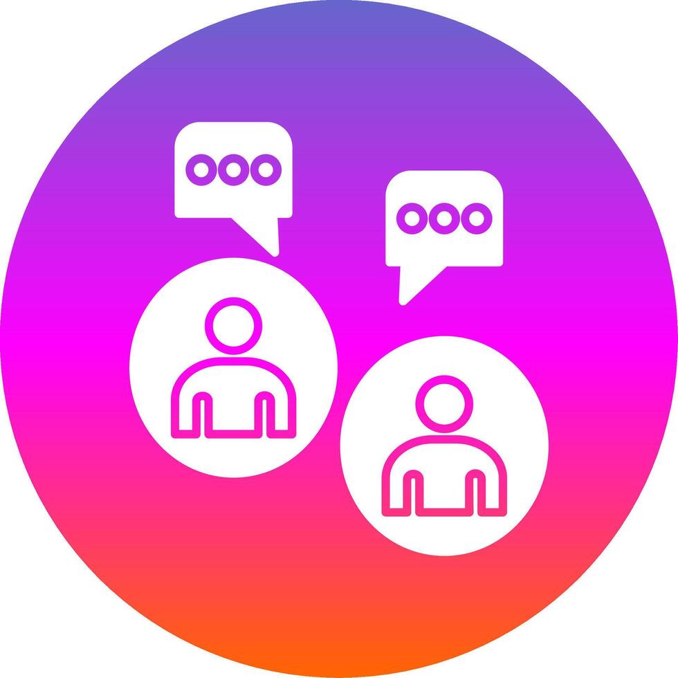 Instant Message Glyph Gradient Circle Icon vector