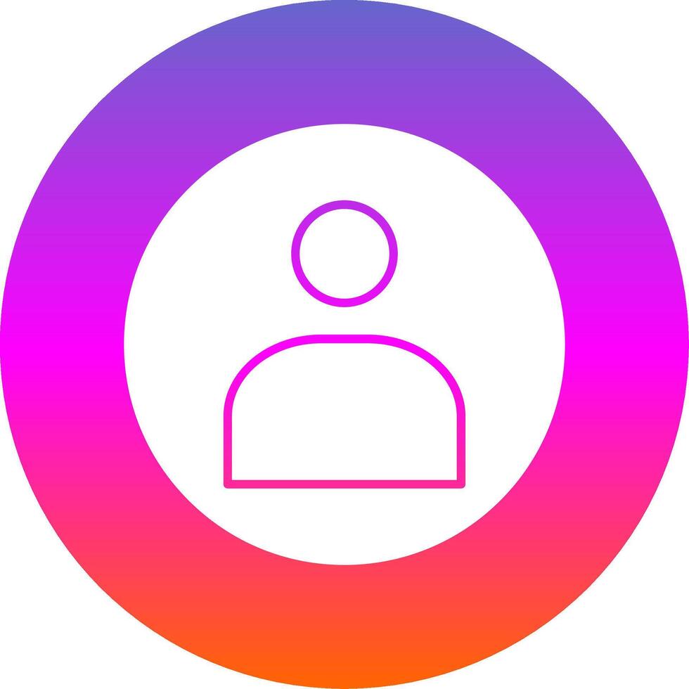 User Glyph Gradient Circle Icon vector