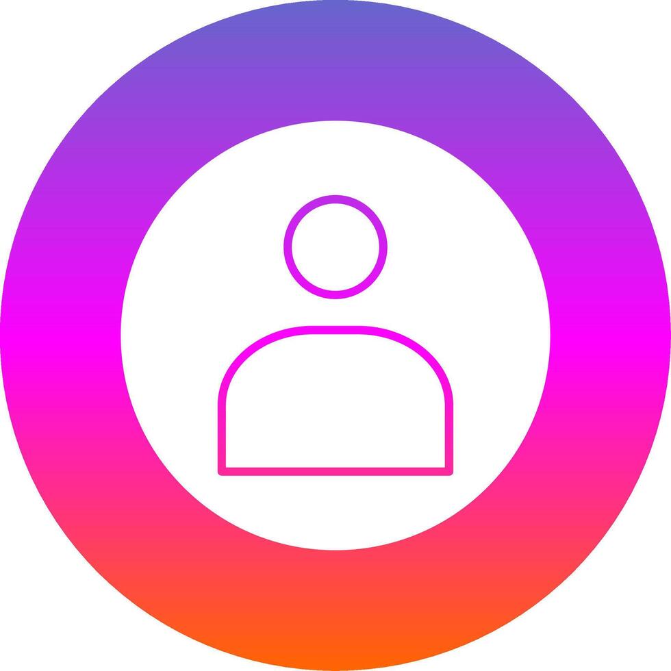 User Glyph Gradient Circle Icon vector