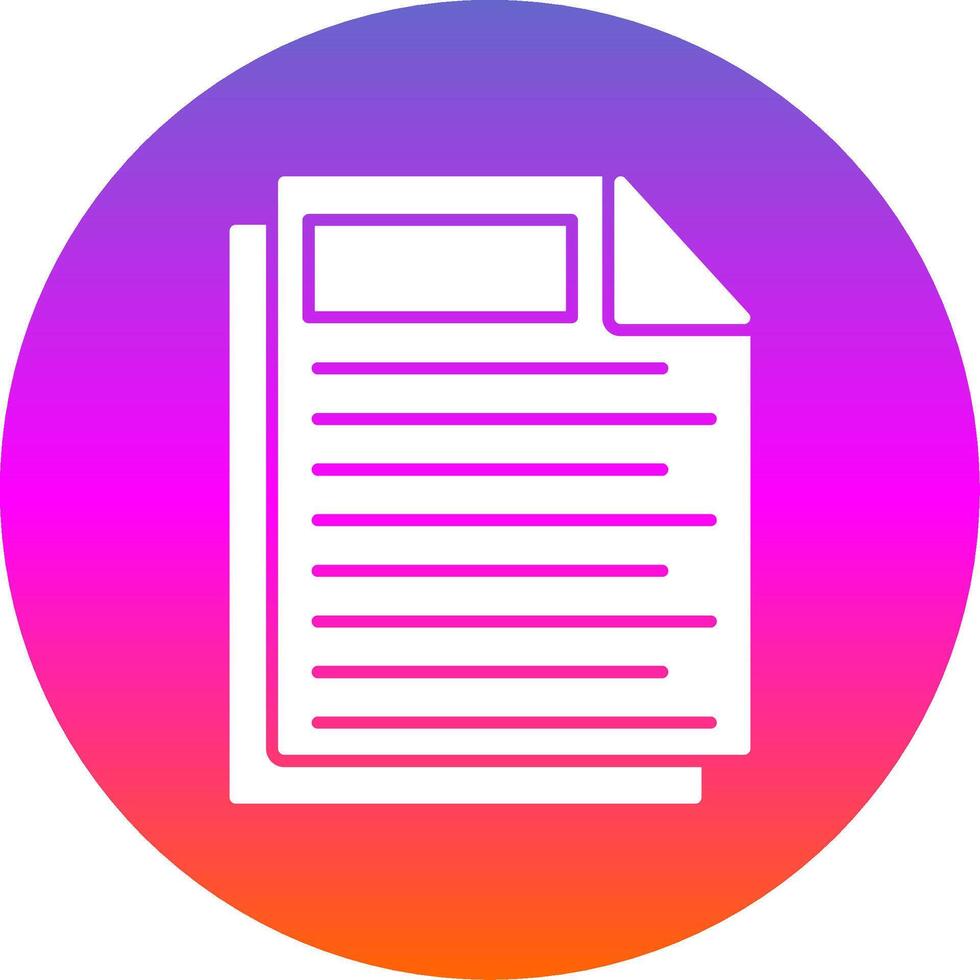 Task Glyph Gradient Circle Icon vector