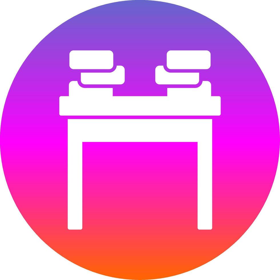 School Desk Glyph Gradient Circle Icon vector