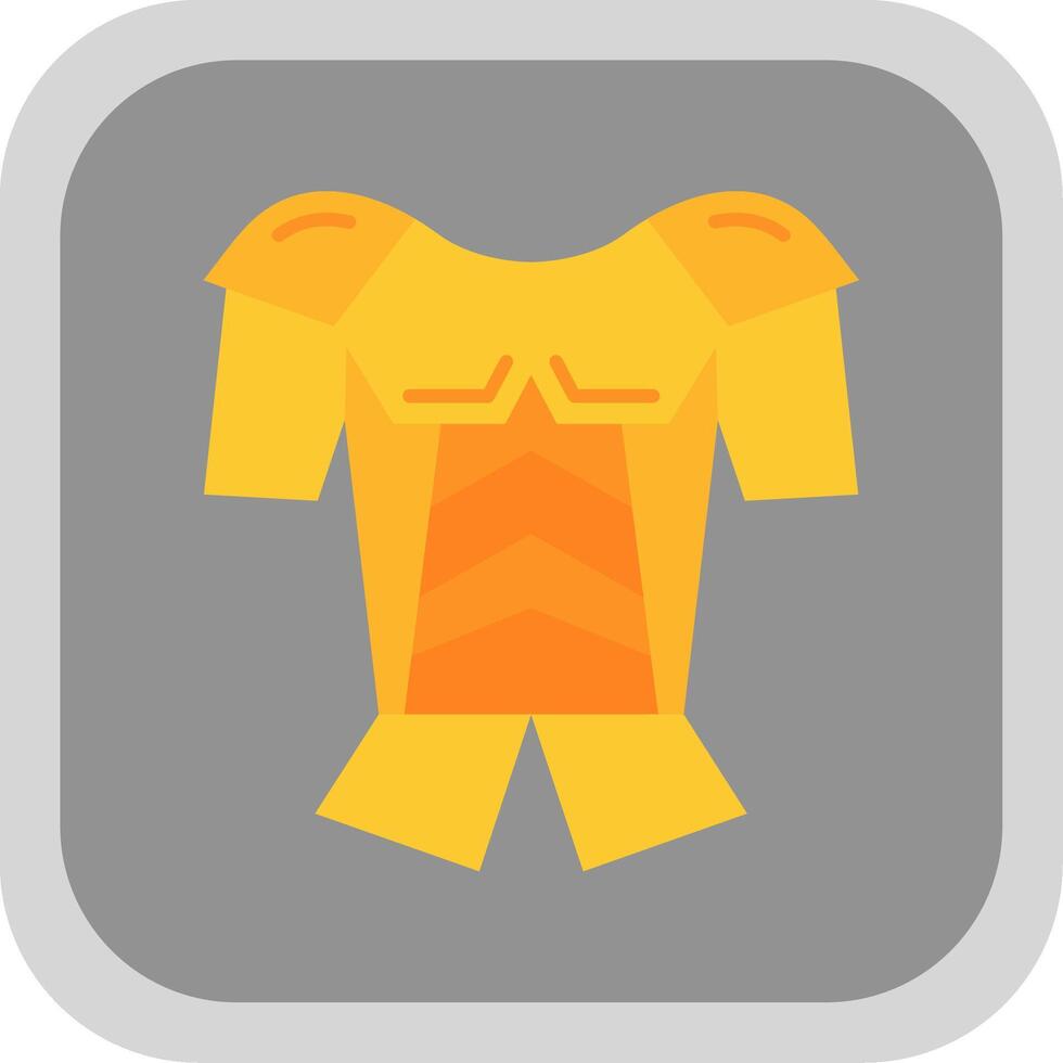 Armor Flat Round Corner Icon vector