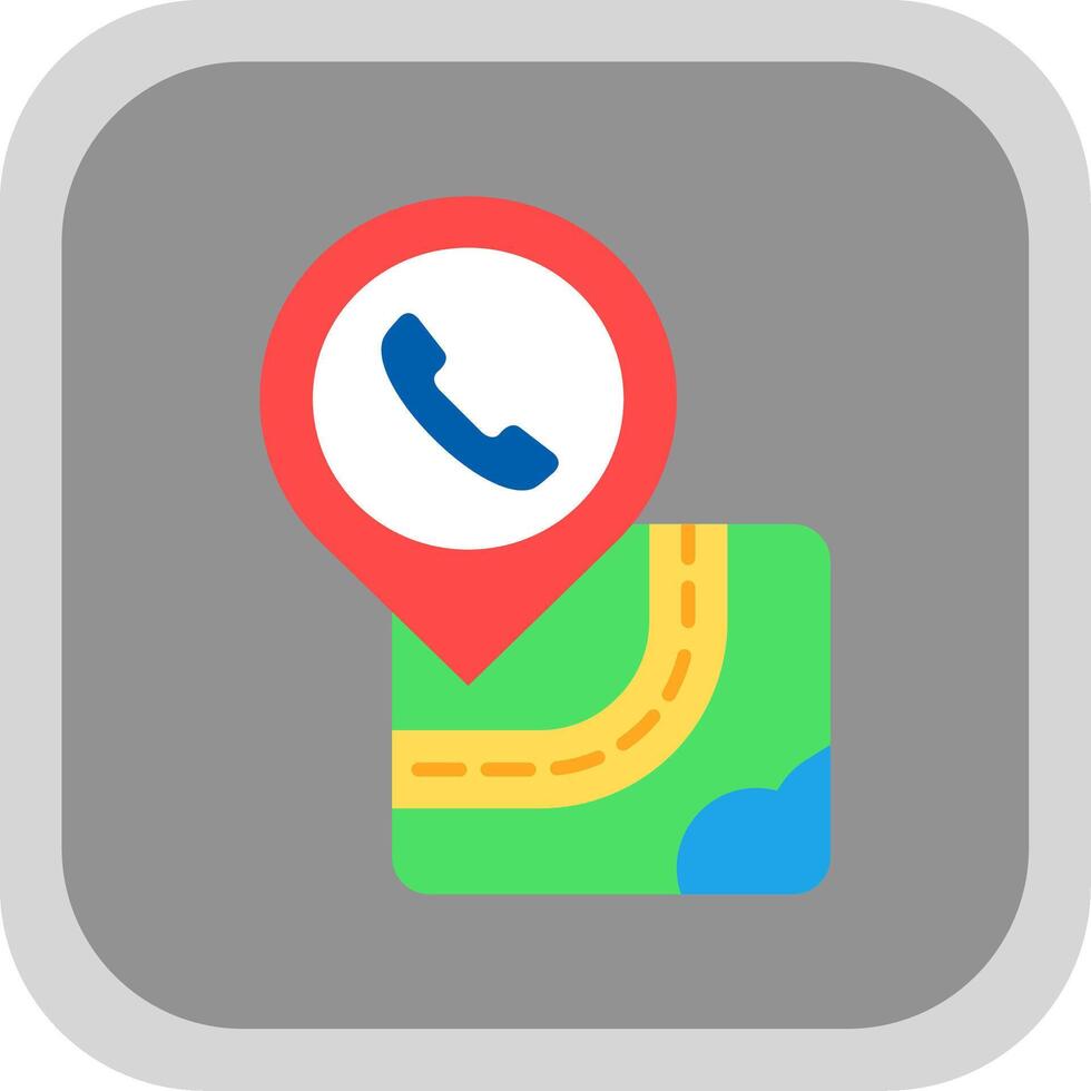 Help center Flat Round Corner Icon vector