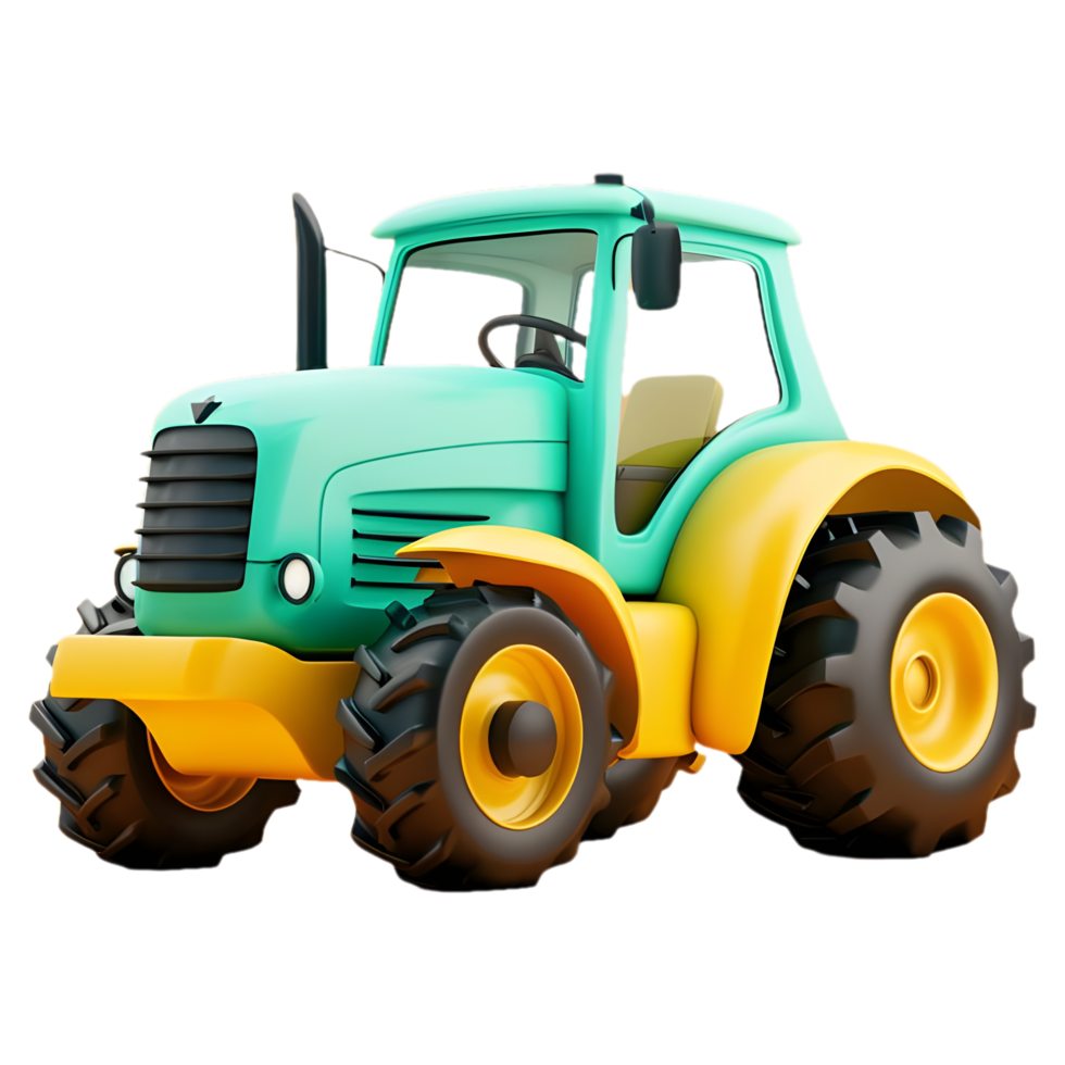 AI generated Png of Tractor against transparent Background