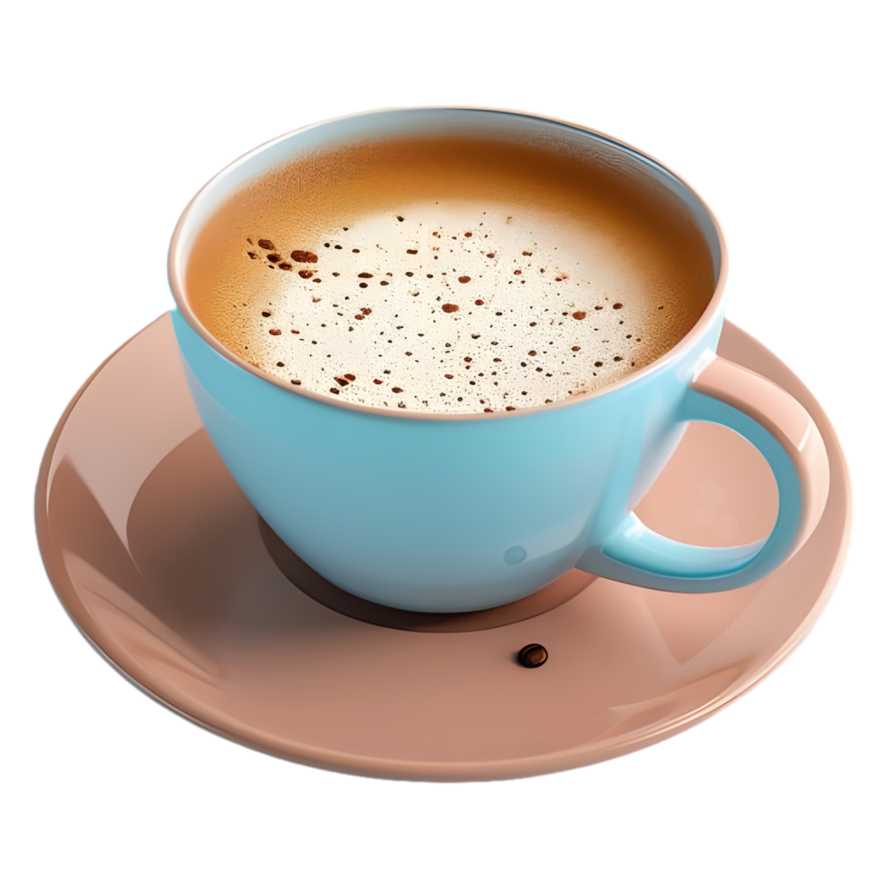 AI generated Png of tea cup coffee against transparent Background