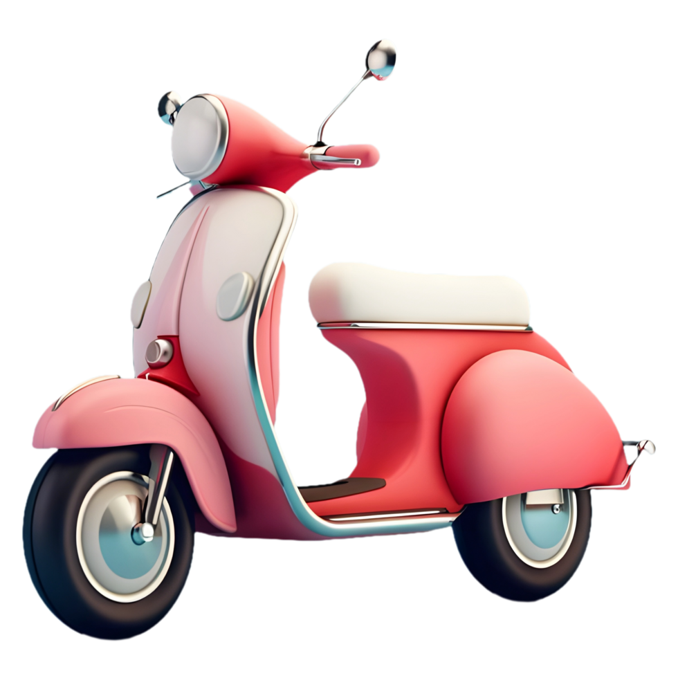 AI generated Png of scooter against transparent Background