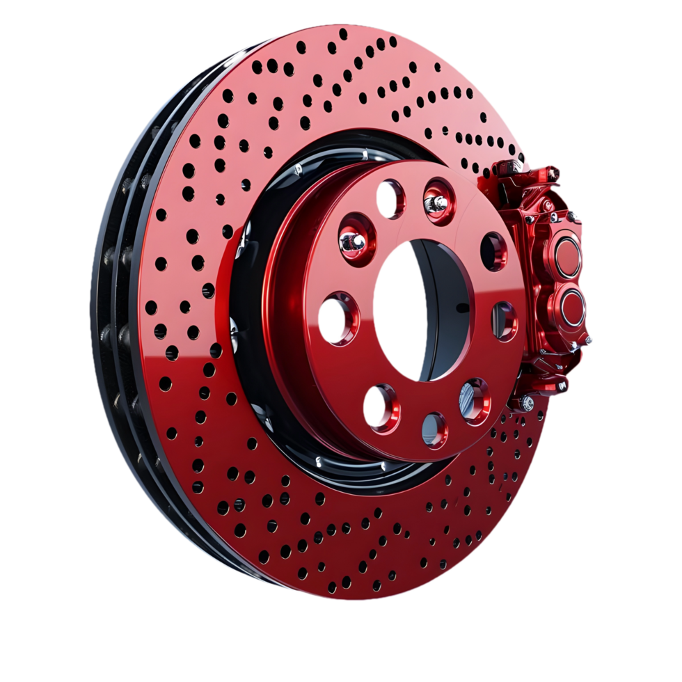 AI generated Png of Disc brake of the vehicle against transparent Background