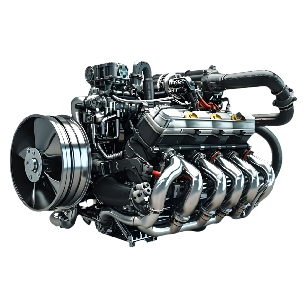 AI generated Png of Car engine against transparent Background