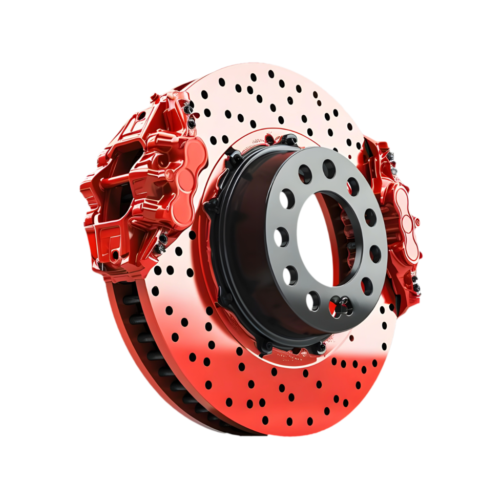 AI generated Png of Disc brake of the vehicle against transparent Background