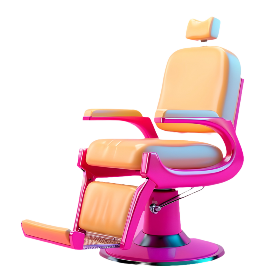 AI generated Png of barber chair against transparent Background