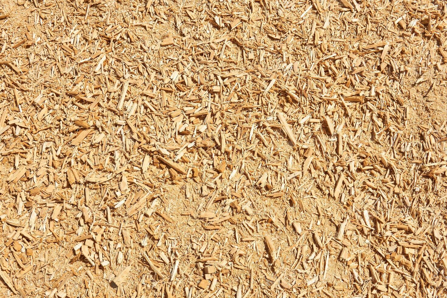 background - pile of wood sawdust and woodchips photo