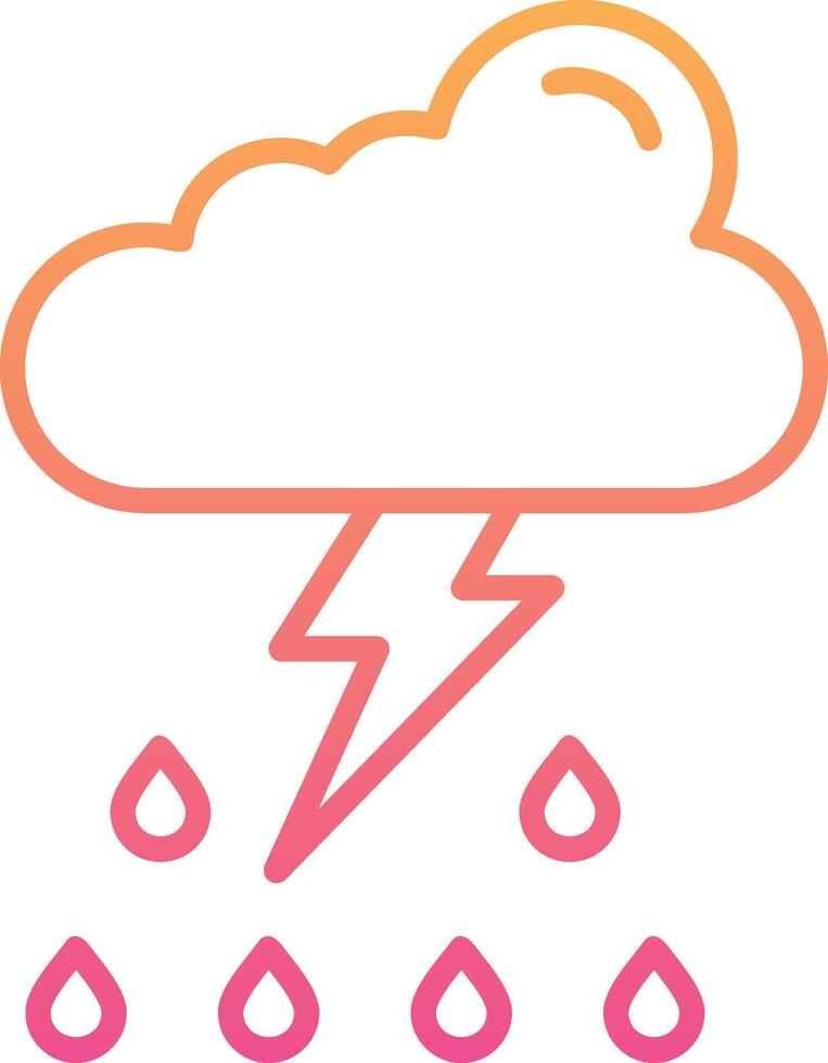 Thunder storm Vector Icon