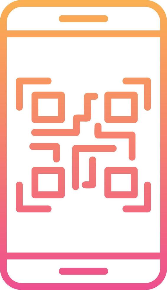 teléfono inteligente qr código vector icono