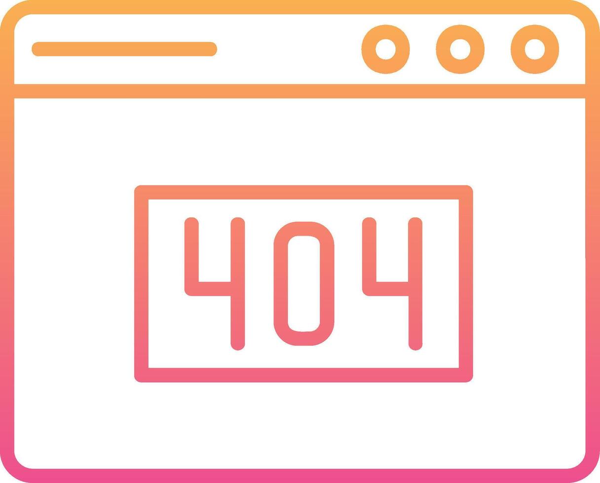 404 Error Vector Icon