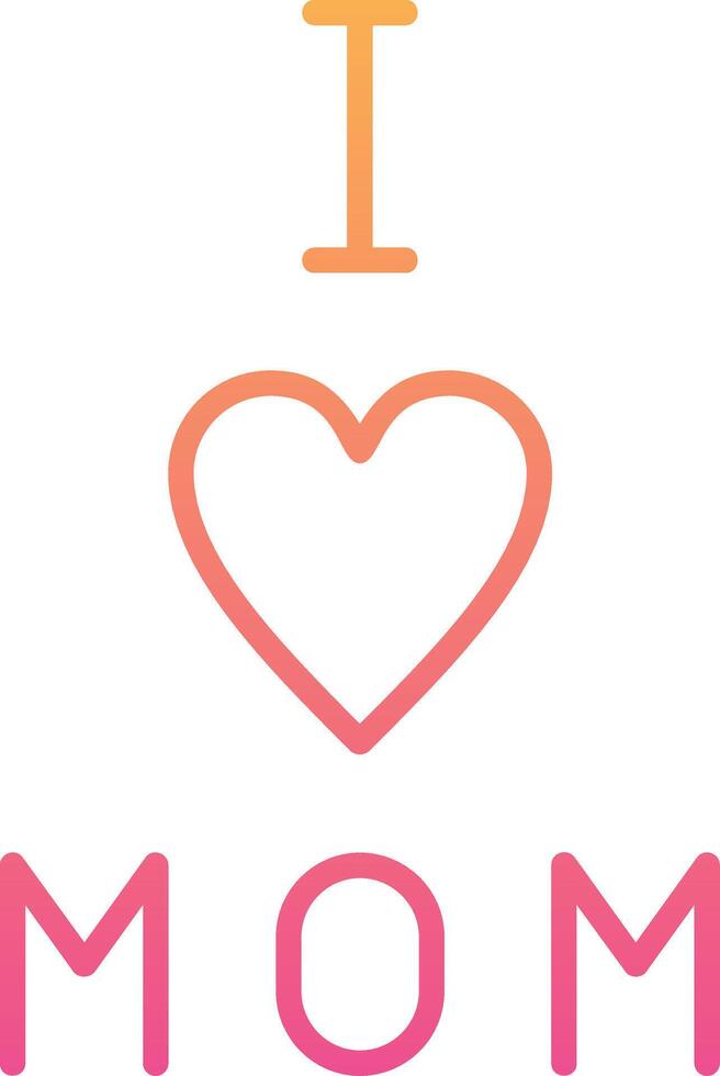 I love Mom Vector Icon