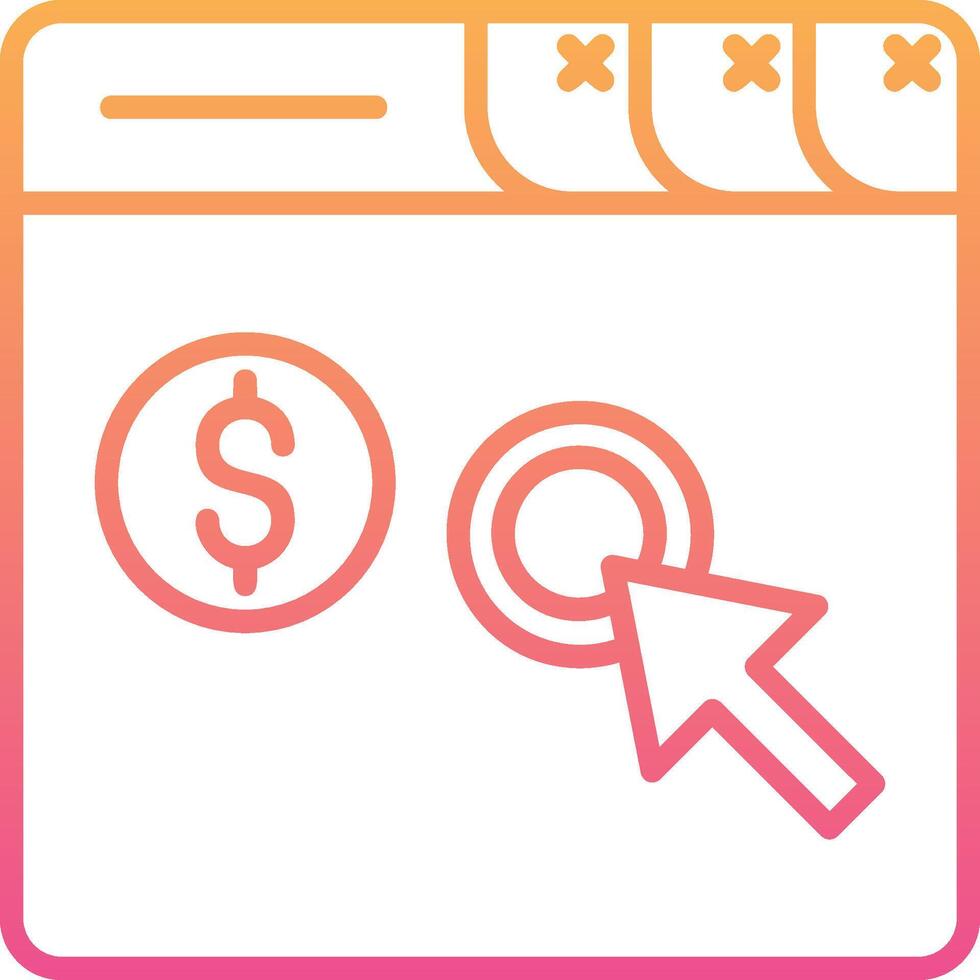 Pay Per Click Vector Icon